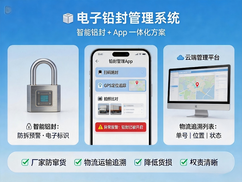 电子铅封管理系统APP管理界面示意图